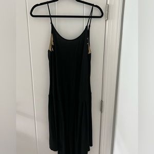Black & gold free people flowy dress